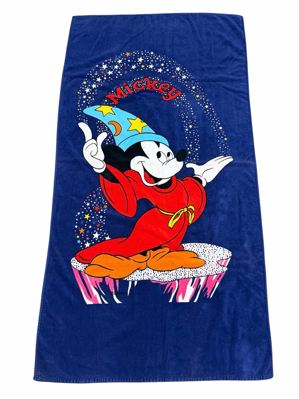Vintage Walt Disney World Fantasia Sourcerer Beach Pool Bathroom Towel 31x60